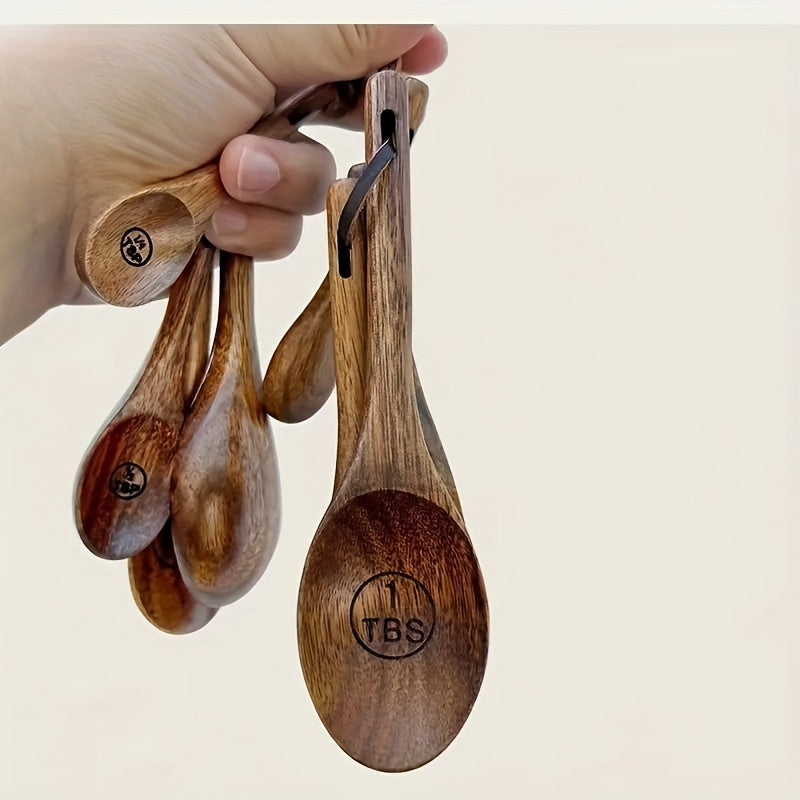 Wooden Measuring Spoons Set (4pcs)